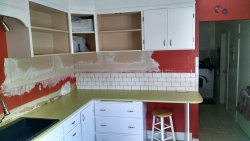 Another view of the subway tile progress