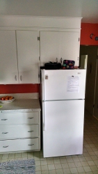 This shows the original placement of the refrigerator.
